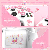 PlayVital Sweetheart Kitty Silicone Cover Compatible with Xbox Series X/S Controller with Thumb Grips and Stickers, Soft Rubber Protector with Anti-Slip Grip for Xbox Core Controller - White - XEEX3P002