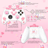 PlayVital Sweetheart Kitty Silicone Cover Compatible with Xbox Series X/S Controller with Thumb Grips and Stickers, Soft Rubber Protector with Anti-Slip Grip for Xbox Core Controller - White - XEEX3P002