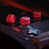 PlayVital Thumb Grips for Steam Deck LCD & OLED (4-Pack), Thumb Cushion Caps with Anti-Slip Texture, Height-Boost Joystick Cover for Steam Deck Accessories, Joystick Protection for PS Portal Remote Player - Passion Red - YFSDM055