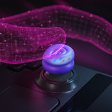 PlayVital Thumb Grips for Steam Deck LCD & OLED (4-Pack), Thumb Cushion Caps with Anti-Slip Texture, Height-Boost Joystick Cover for Steam Deck Accessories, Joystick Protection for PS Portal Remote Player - Purple - YFSDM054
