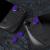 PlayVital Thumb Grip Caps for Steam Deck LCD, for PS Portal Remote Player Silicone Thumbsticks Grips Joystick Caps for Steam Deck OLED - Raised Dots & Studded Design - Purple - YFSDM032