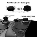 PlayVital Thumb Grip Caps for Steam Deck LCD, for PS Portal Remote Player Silicone Thumbsticks Grips Joystick Caps for Steam Deck OLED - Samurai & Guardian Edition - Fleeting Gray - YFSDM031