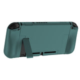 PlayVital UPGRADED Glossy Dockable Case Grip Cover for NS Switch, Ergonomic Protective Case for NS Switch, Separable Protector Hard Shell for Joycon - Hunter Green - ANSP3012