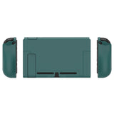 PlayVital UPGRADED Glossy Dockable Case Grip Cover for NS Switch, Ergonomic Protective Case for NS Switch, Separable Protector Hard Shell for Joycon - Hunter Green - ANSP3012