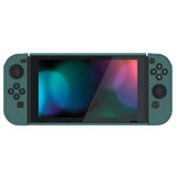 PlayVital UPGRADED Glossy Dockable Case Grip Cover for NS Switch, Ergonomic Protective Case for NS Switch, Separable Protector Hard Shell for Joycon - Hunter Green - ANSP3012