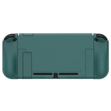 PlayVital UPGRADED Glossy Dockable Case Grip Cover for NS Switch, Ergonomic Protective Case for NS Switch, Separable Protector Hard Shell for Joycon - Hunter Green - ANSP3012