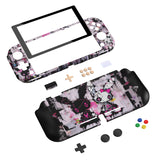 PlayVital ZealProtect Protective Case for Nintendo Switch Lite, Hard Shell Ergonomic Grip Cover for Switch Lite w/Screen Protector & Thumb Grip Caps & Button Caps - Lovely Punky Bunny - PSLYR012