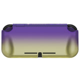 PlayVital ZealProtect Protective Case for Nintendo Switch Lite, Hard Shell Ergonomic Grip Cover for Switch Lite with Screen Protector & Thumb Grip Caps & Button Caps - Gradient Purple Yellow - PSLYP3015