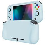 PlayVital ZealProtect Protective Case for Nintendo Switch Lite, Hard Shell Ergonomic Grip Cover for Switch Lite with Screen Protector & Thumb Grip Caps & Button Caps - Heaven Blue - PSLYP3018