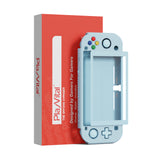 PlayVital ZealProtect Protective Case for Nintendo Switch Lite, Hard Shell Ergonomic Grip Cover for Switch Lite with Screen Protector & Thumb Grip Caps & Button Caps - Heaven Blue - PSLYP3018