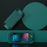 PlayVital ZealProtect Protective Case for Nintendo Switch Lite, Hard Shell Ergonomic Grip Cover for Switch Lite with Screen Protector & Thumb Grip Caps & Button Caps - Hunter Green - PSLYP3017