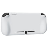 PlayVital ZealProtect Protective Case for Nintendo Switch Lite, Hard Shell Ergonomic Grip Cover for Nintendo Switch Lite with Screen Protector & Thumb Grip Caps & Button Caps - White - PSLYP3019