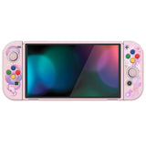 PlayVital ZealProtect Soft Protective Case for Switch OLED, Flexible Protector Joycon Grip Cover for Switch OLED with Thumb Grip Caps & ABXY Direction Button Caps - Celestial Serpent's Embrace - XSOYV6051