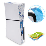 PlayVital Dust Filter 12 in-1 for PS5 Slim Console Disc & Digital Dust Cover Kit with Anti-Dust Cover Net & Silicone Plugs - The Great Wave Off Kanagawa - WQLPFV002