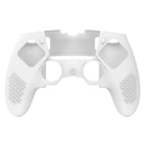 PlayVital 3D Studded Edition Anti-Slip Silicone Cover Case for ps5 Edge Controller, Soft Rubber Protector Skin for ps5 Edge Wireless Controller with 6 Thumb Grip Caps - White - ETPFP002