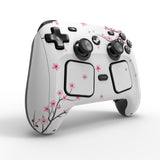 PlayVital for Steam Controller 2 Skin (3-Pack) - Protective Vinyl Decal Sticker Cover for Steam Controller Accessories, No Residue, Scratch-Resistant - Falling Cherry Blossom - GCASC004