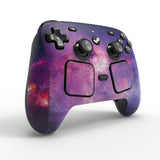 PlayVital for Steam Controller 2 Skin (3-Pack) - Protective Vinyl Decal Sticker Cover for Steam Controller Accessories, No Residue, Scratch-Resistant - Nebula Galaxy - GCASC008