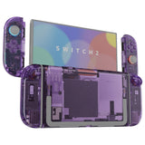 eXtremeRate DIY Replacement Full Set Shells with Buttons for Nintendo Switch 2 - Deluxe Version - Clear Atomic Purple - QGRNTM001