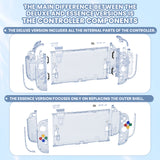eXtremeRate DIY Replacement Full Set Shells with Buttons for Nintendo Switch 2 - Deluxe Version - Clear Glacier Blue - QGRNTM003