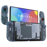 eXtremeRate DIY Replacement Full Set Shells with Buttons for Nintendo Switch 2 - Deluxe Version - Clear Glacier Blue - QGRNTM003