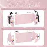 eXtremeRate DIY Replacement Full Set Shells with Buttons for Nintendo Switch 2 - Deluxe Version - Cherry Blossoms Pink - QGRNTM009