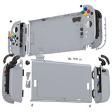 eXtremeRate DIY Replacement Full Set Shells with Buttons for Nintendo Switch 2 - Deluxe Version - New Hope Gray - QGRNTM011