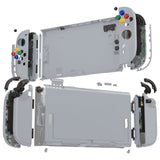 eXtremeRate DIY Replacement Full Set Shells with Buttons for Nintendo Switch 2 - Deluxe Version - New Hope Gray - QGRNTM011