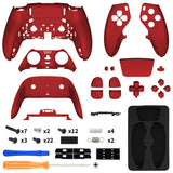 eXtremeRate Scarlet Red Full Set Housing Shell with Buttons Touchpad Cover Compatible with ps5 Edge Controller, Custom Replacement Decorative Trim Shell Front Back Plates Compatible with ps5 Edge Controller - QRHEGP001