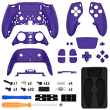 eXtremeRate Purple Full Set Housing Shell with Buttons Touchpad Cover Compatible with ps5 Edge Controller, Custom Replacement Decorative Trim Shell Front Back Plates Compatible with ps5 Edge Controller - QRHEGP004