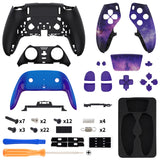 eXtremeRate Nebula Galaxy Full Set Housing Shell with Buttons Touchpad Cover Compatible with ps5 Edge Controller, Custom Replacement Decorative Trim Shell Front Back Plates Compatible with ps5 Edge Controller - QRHEGT006