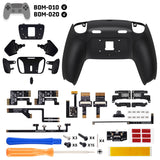 eXtremeRate RISE4 Plus MAX Back Paddles Kit with Clicky Trigger Stops & Rubberized Grip for PS5 Controller BDM-010/020 - Black - HKCPFM001