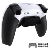 eXtremeRate RISE4 Plus MAX Back Paddles Kit with Clicky Trigger Stops & Rubberized Grip for PS5 Controller BDM-010/020 - White Black - Black - HKCPFM004