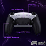 eXtremeRate RISE4 Plus MAX Back Paddles Kit with Clicky Trigger Stops & Rubberized Grip for PS5 Controller BDM-010/020 - White Black - Black - HKCPFM004