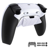 eXtremeRate RISE4 Plus MAX Back Paddles Kit with Clicky Trigger Stops & Rubberized Grip for PS5 Controller BDM-010/020 - White Black - White - HKCPFM003