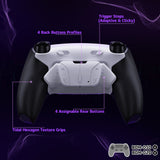 eXtremeRate RISE4 Plus MAX Back Paddles Kit with Clicky Trigger Stops & Rubberized Grip for PS5 Controller BDM-010/020 - White Black - White - HKCPFM003