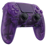 eXtremeRate Clear Atomic Purple Full Set Housing Shell with Buttons Touchpad Cover Compatible with ps5 Edge Controller, Custom Replacement Decorative Trim Shell Front Back Plates Compatible with ps5 Edge Controller - QRHEGM001