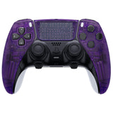 eXtremeRate Clear Atomic Purple Left Right Front Housing Shell with Touchpad Compatible with ps5 Edge Controller, DIY Replacement Faceplate Shell Custom Touch Pad Cover Compatible with ps5 Edge Controller - MLREGM001