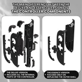 eXtremeRate D-Pad Version Replacement Full Set Shell Case with Buttons for Joycon 2 of Nintendo Switch 2 - Deluxe Version - Black - SZMNTM007