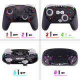 eXtremeRate DIY Replacement Full Set Shells with Buttons for Nintendo Switch 2 Pro Controller - Clear - QGSPTM003