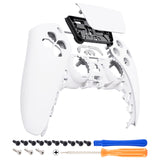 eXtremeRate White Touchpad Front Housing Shell Compatible with ps5 Controller BDM-010/020/030/040/050, DIY Replacement Shell Custom Touch Pad Cover Faceplate Compatible with ps5 Controller - ZPFP3008G3