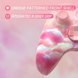 eXtremeRate ASR Version Performance Rubberized Full Set Shell Buttons with Redesigned Grip Diamond Texture Handles Backplate Case for Xbox Series X/S & Xbox Core Controller - Pinky Jellyfish Heaven - GVNX3T003