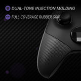 eXtremeRate ASR Version Performance Redesigned Full Set Shell Buttons with Ergonomic Trigger Stop Rubberized Grip for Xbox Series X/S Controller & Xbox Core Controller - Diamond Textured Black - KDXX3C007