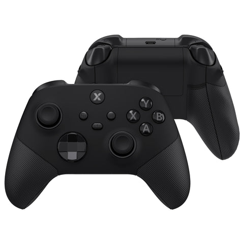 eXtremeRate ASR Version Performance Redesigned Full Set Shell Buttons with Ergonomic Trigger Stop Rubberized Grip for Xbox Series X/S Controller & Xbox Core Controller - Diamond Textured Black - KDXX3C007