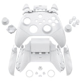 eXtremeRate ASR Version Performance Redesigned Full Set Shell Buttons with Ergonomic Trigger Stop Rubberized Grip for Xbox Series X/S Controller & Xbox Core Controller - Diamond Frosted White - KDXX3C006