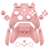 eXtremeRate ASR Version Performance Redesigned Full Set Shell Buttons with Ergonomic Trigger Stop Rubberized Grip for Xbox Series X/S Controller & Xbox Core Controller - Diamond Pale Red - KDXX3C003