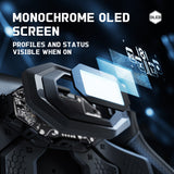 eXtremeRate BEYOND Back Paddles Kit with OLED Display & Redesigned Ergonomic Grips for PS5 Edge Controller - Rubberized Black - BYNEGU001
