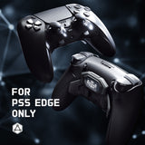 eXtremeRate BEYOND Back Paddles Kit with OLED Display & Redesigned Ergonomic Grips for PS5 Edge Controller - Rubberized Black - BYNEGU001