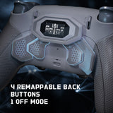 eXtremeRate BEYOND Back Paddles Kit with OLED Display & Redesigned Ergonomic Grips for PS5 Edge Controller - Rubberized New Hope Gray & Classic Gray - BYNEGU004