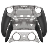 eXtremeRate Beyond-ARC Bottom Shell Kit with Rubberised Grip for PS5 Edge Controller - Clear & Black - CKREGU005