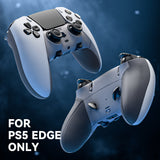 eXtremeRate Beyond-ARC Bottom Shell Kit with Rubberised Grip for PS5 Edge Controller - New Hope Gray & Classic Gray - CKREGU003